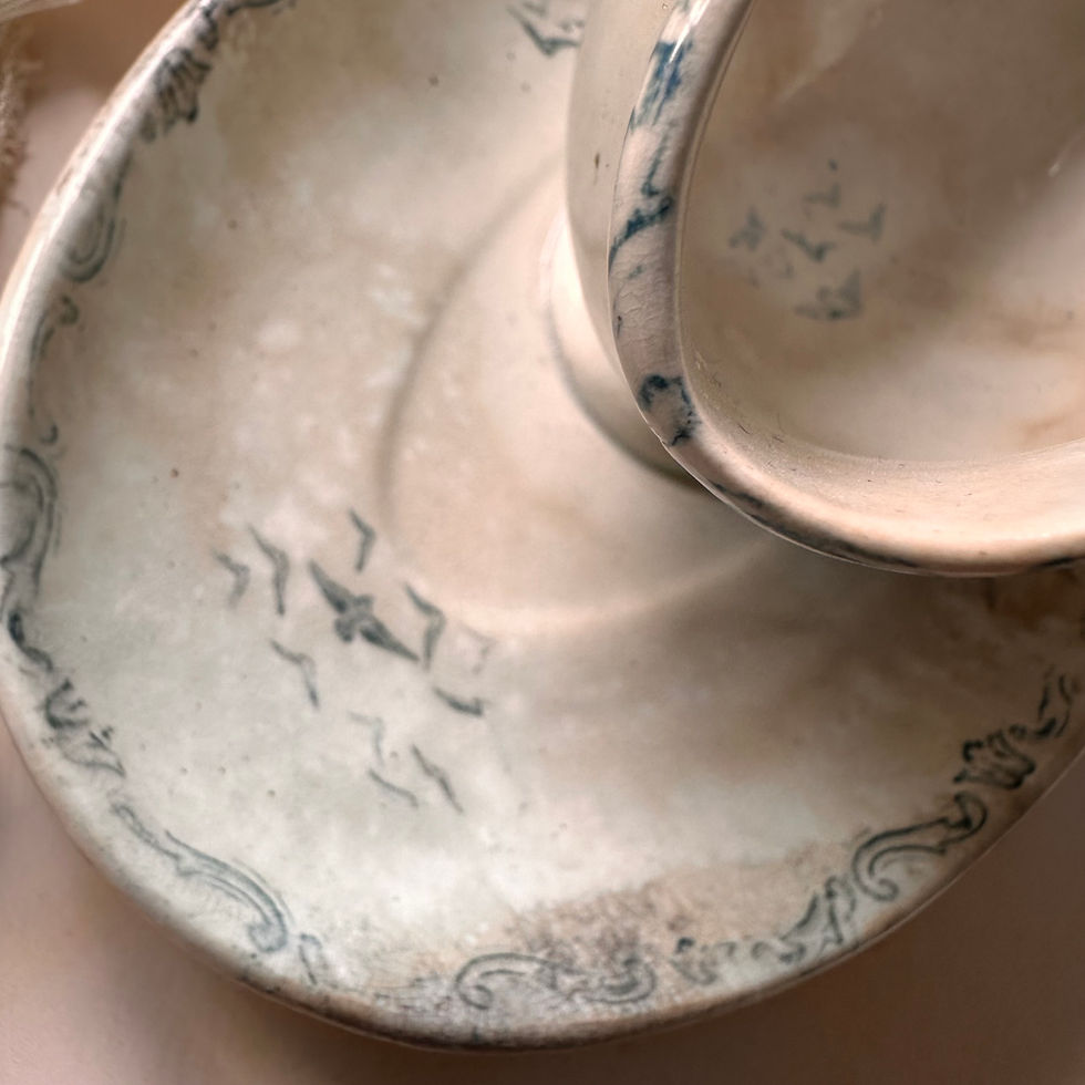 Thumbnail: Paris Great Exhibition French antique ironstone sauce boat