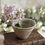 Miniature : Conical ironstone Gien confiture pot with perfect patination