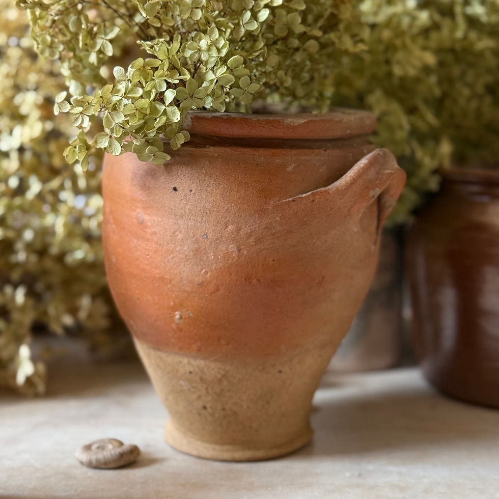 Miniature : Rustic French stoneware confit pot
