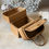 Miniature : Woven French vintage travel sewing basket