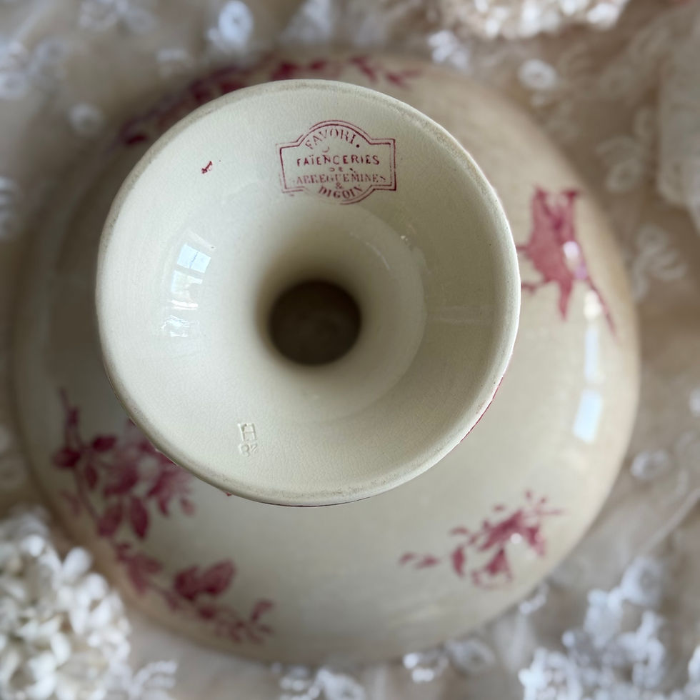 Miniature : Favori pink patinated birds compote by Sarreguemines