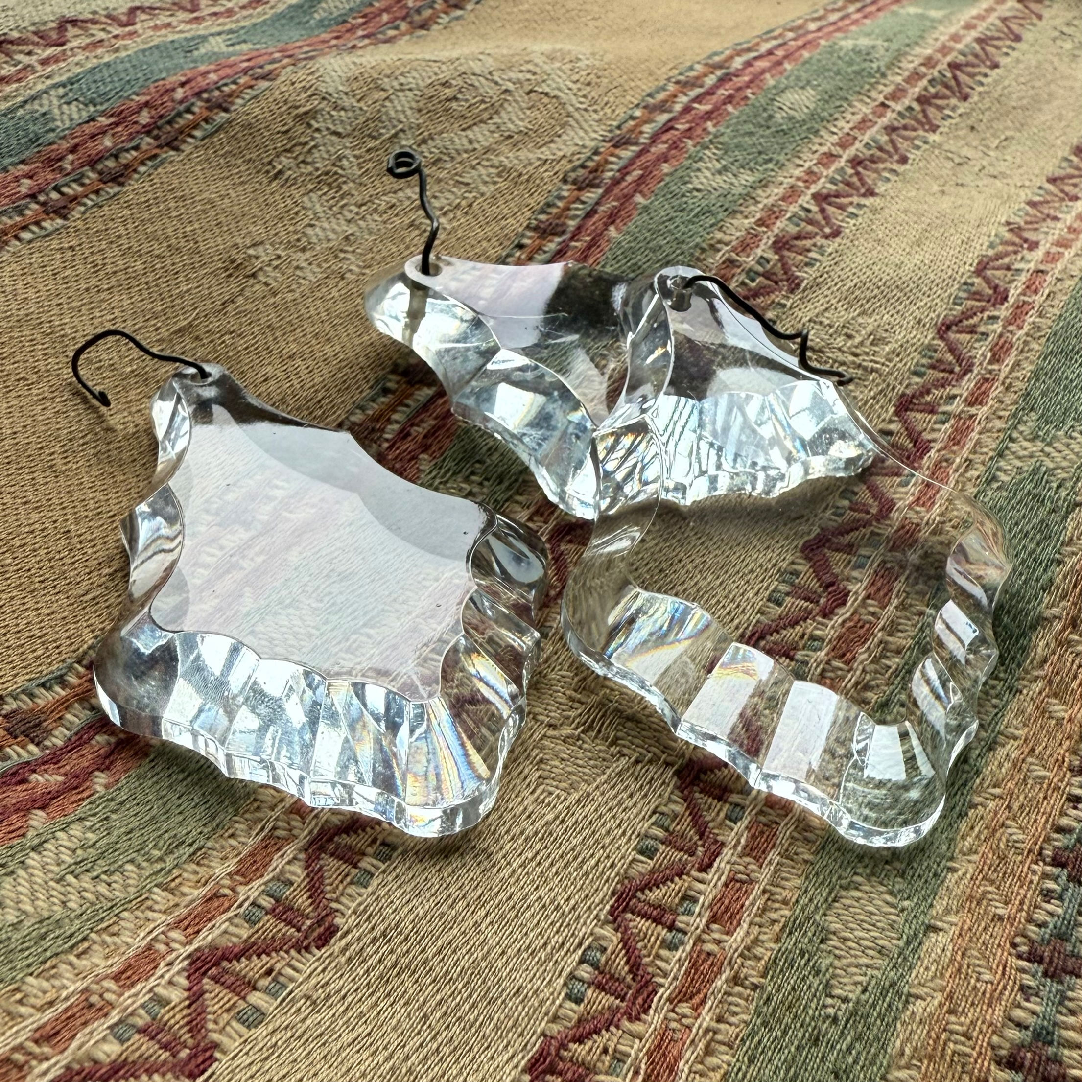 Antique crystal chandelier drops