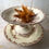 Miniature : Antique French ironstone compote and footed plate