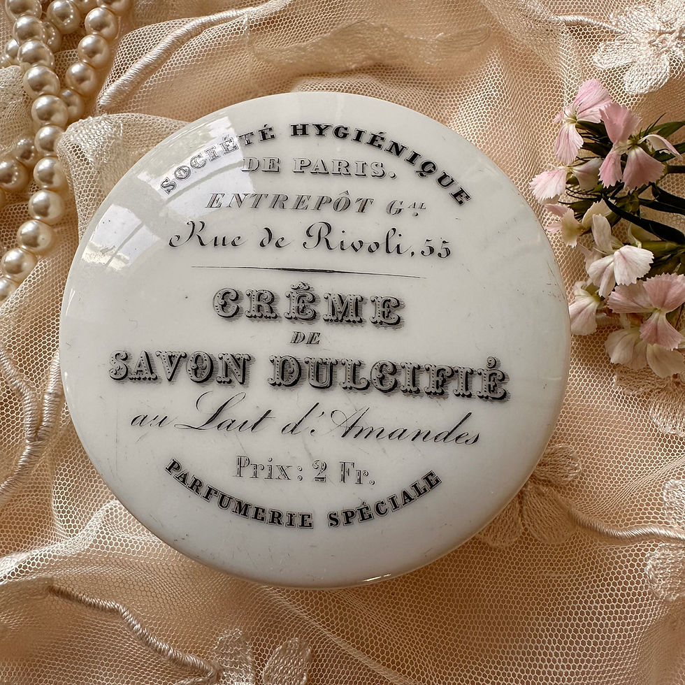 Paris ironstone soap advertising pot very rare