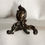 Miniature : Superb ornate knife rests in French patinated silver plate