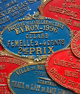 Agricultural plaques from French Farmers' shows