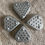 Thumbnail: 2 French heart shaped cheese strainer molds