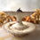 Miniature : Antique French ironstone compote and footed plate