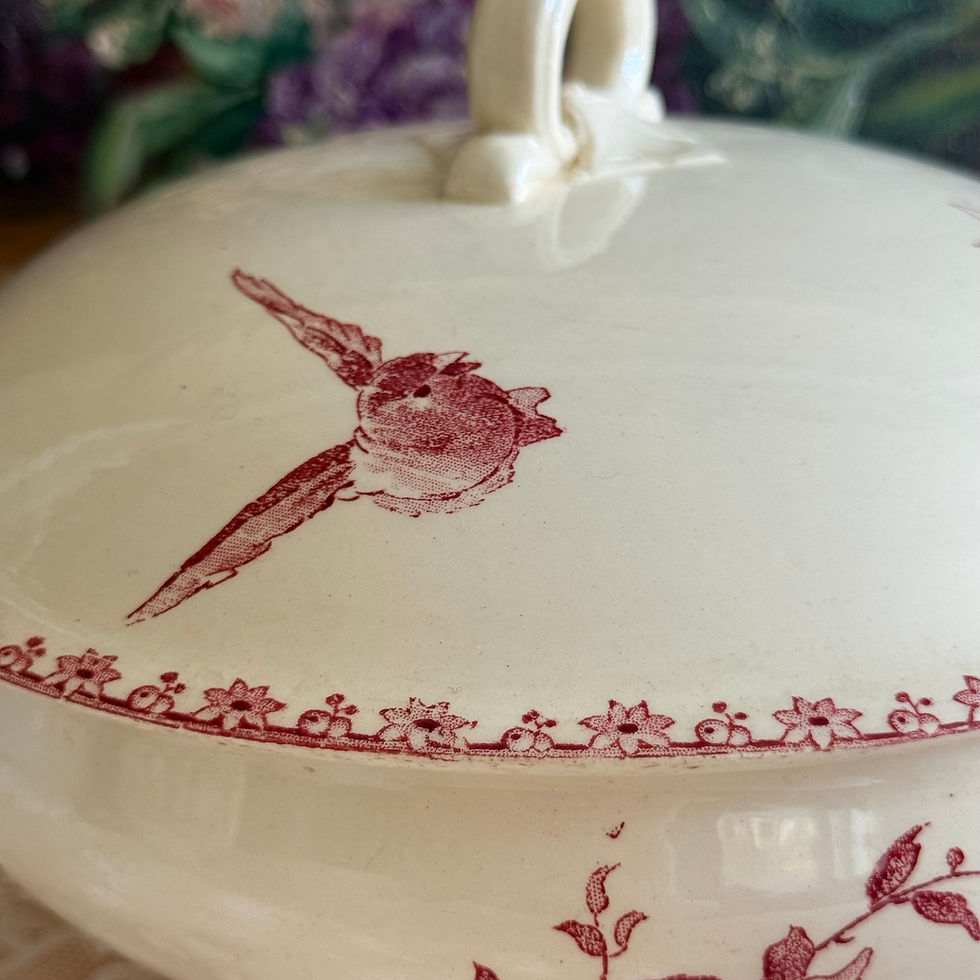 Miniature : Favori by Sarreguemines pink birds small tureen