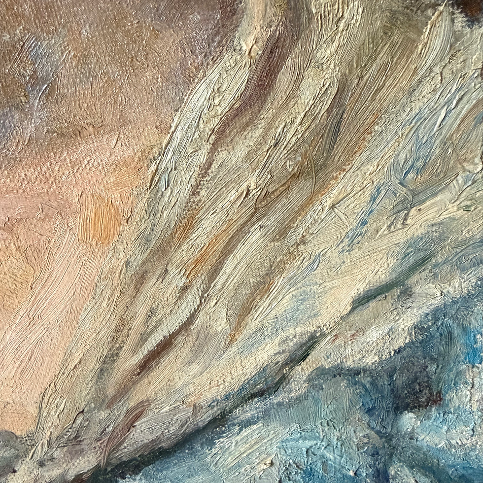 Thumbnail: The Lady in Blue original oil on canvas painting