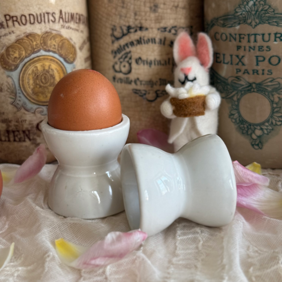 Thumbnail: Pair of vintage French diablo egg cups