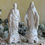 Miniature : Bisque porcelain Mary and Joseph statues