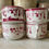 Miniature : Pair of  Gien 'les Vendages' grape harvest stencil design cups