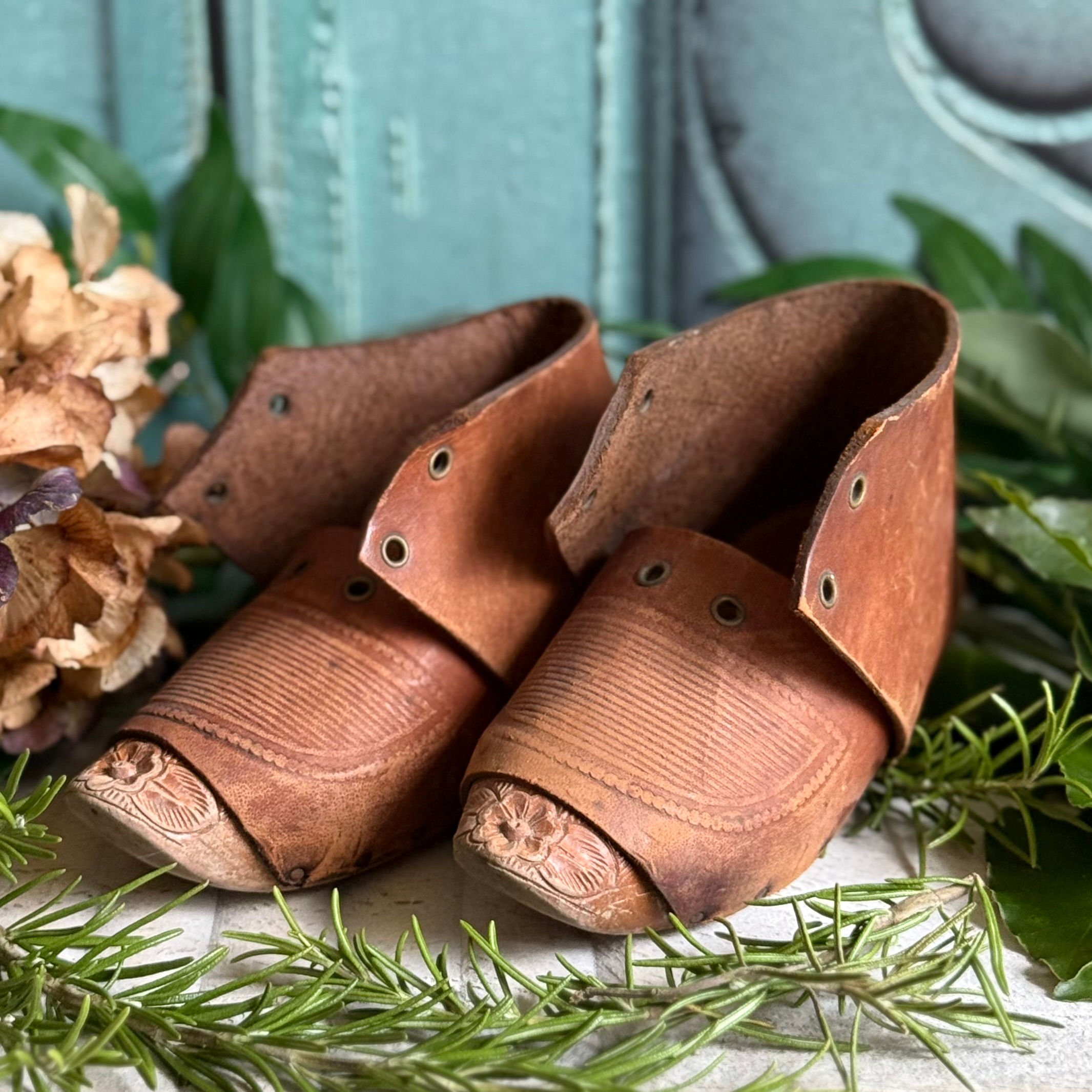 French child's folk clogs or sabots