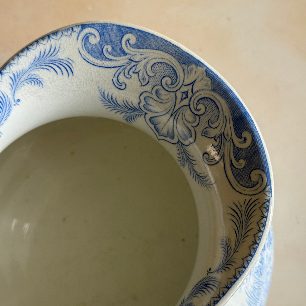 Miniature : Beautiful blue ducks antique water ewer