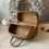 Miniature : Woven French vintage travel sewing basket