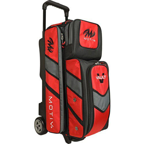 Motiv Vault 3 Ball Triple Roller Fire Red Bowling Bag