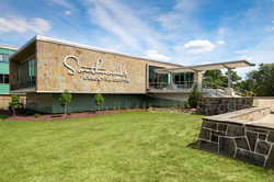 The main entrance to the Southwoods Health Executive Centre after being redesigned by Joe Mineo Crea