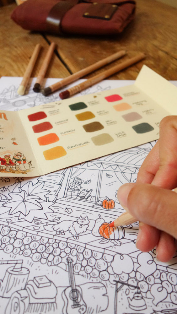 Thumbnail: Poster à Colorier XXL - THE COSY CABIN