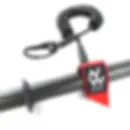 Coil Style Paddle Leash Attached to Paddle