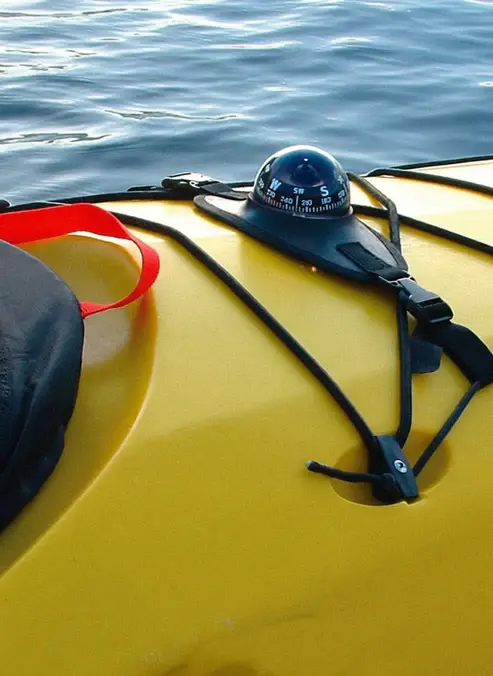Thumbnail: Kayak Deck Mount Compass on Yellow Kayak
