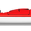 Thumbnail: Delta Kayaks 17.5T Tandem Kayak Cherry Red Side View