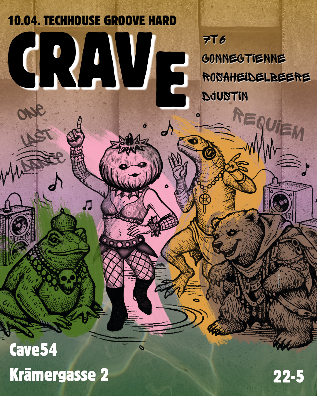 Crave  -  Techhouse Groove Hard – Cave54, 10.04.2026