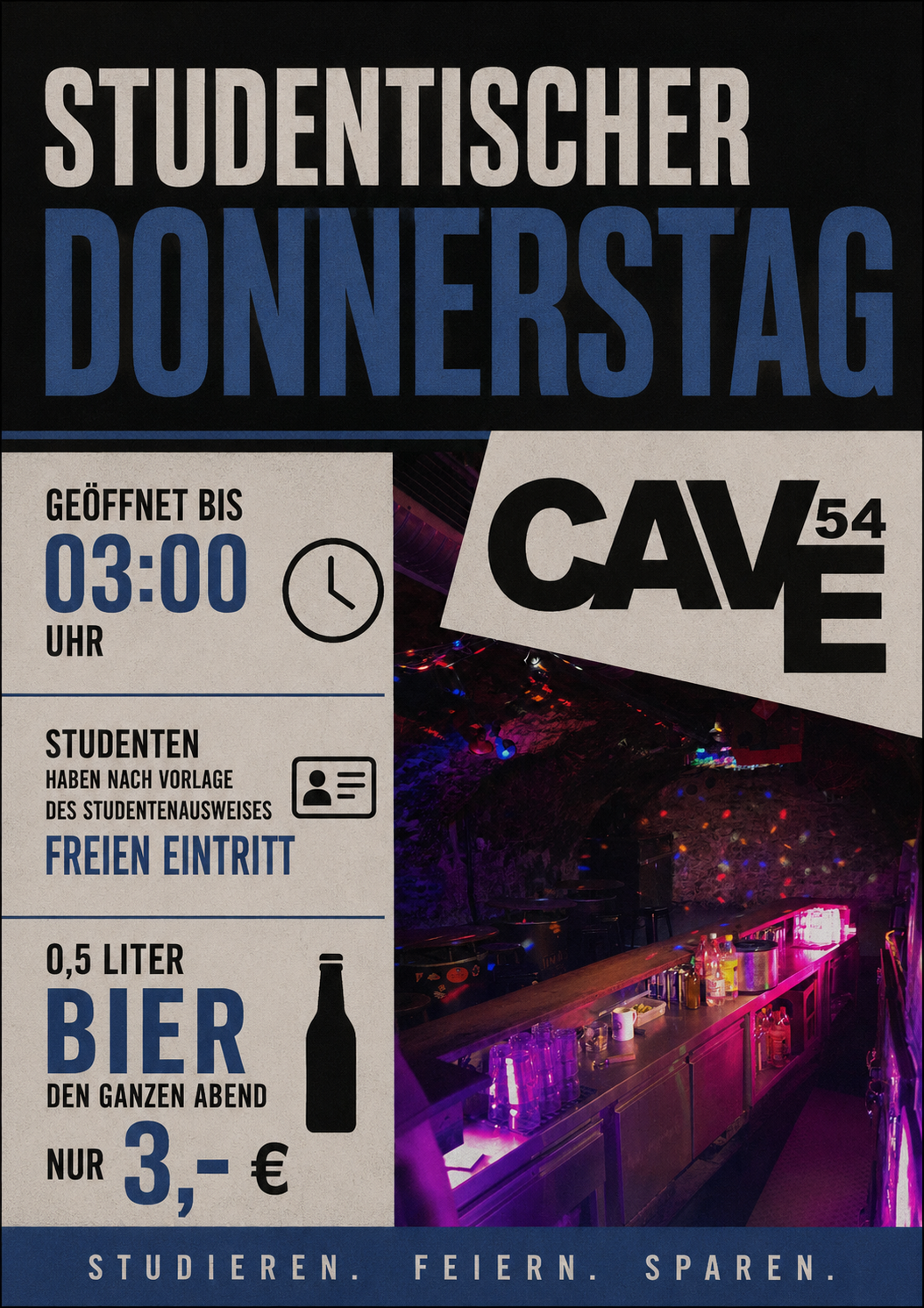 Studentischer Donnerstag – Cave54, 30.07.2026