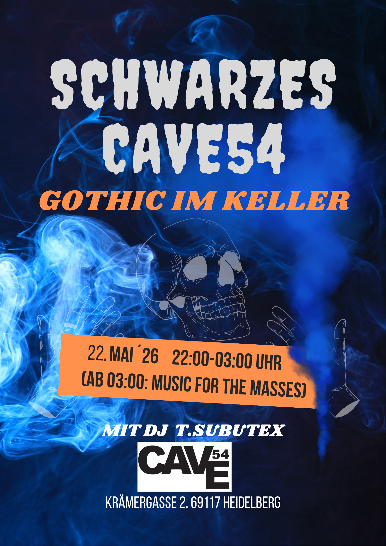 Schwarzes Cave - Gothic im Keller mit DJ  T.SUBUTEX – Cave54, 22.05.2026