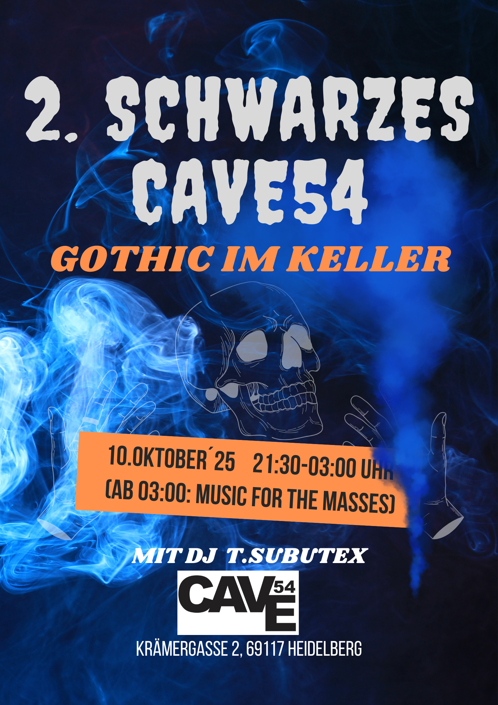 Schwarzes Cave - Gothic im Keller mit DJ  T.SUBUTEX