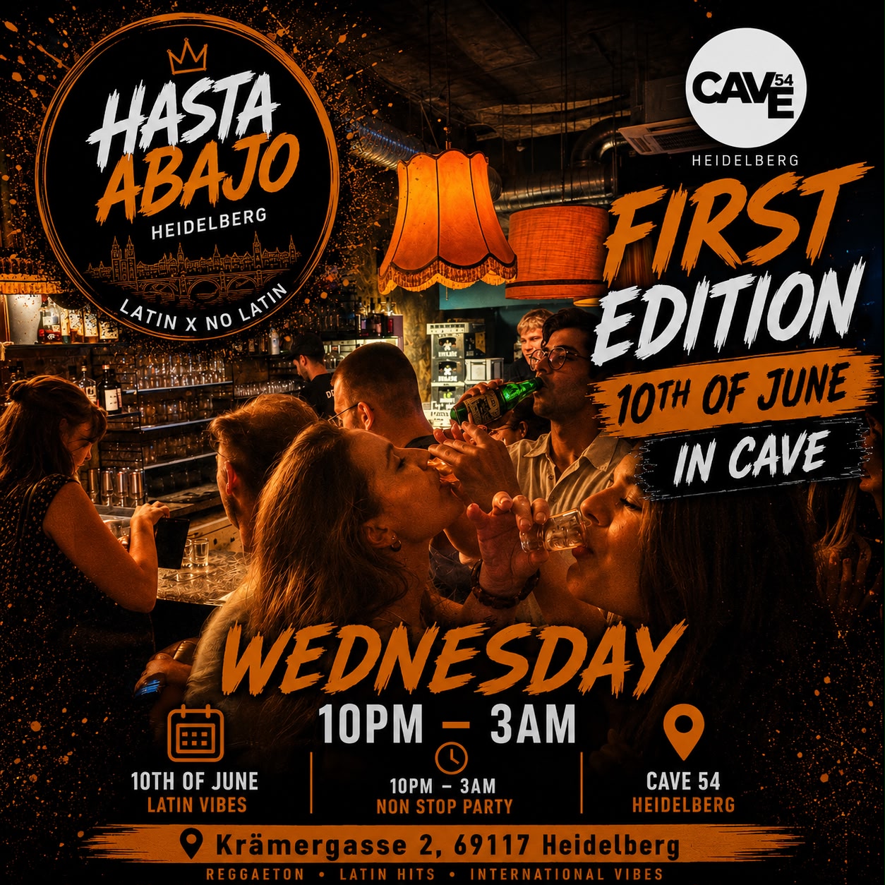 Hasta abajo !  Latin night - Eintritt frei !! – Cave54, 10.06.2026