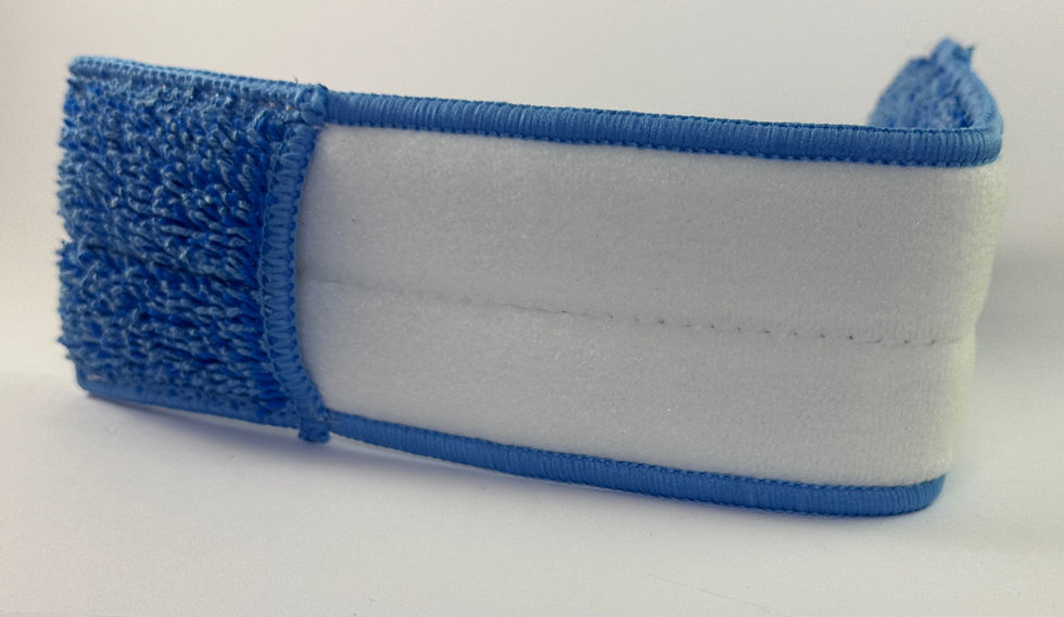Thumbnail: small sized louvre mop for washing louvre windows back folded view