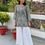 Thumbnail: Women’s White Rayon Kalidar Chikankari Palazzo – Hand-Embroidered Lucknowi Work