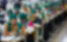 Diverse workers in factory