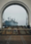 Military ship an a distance