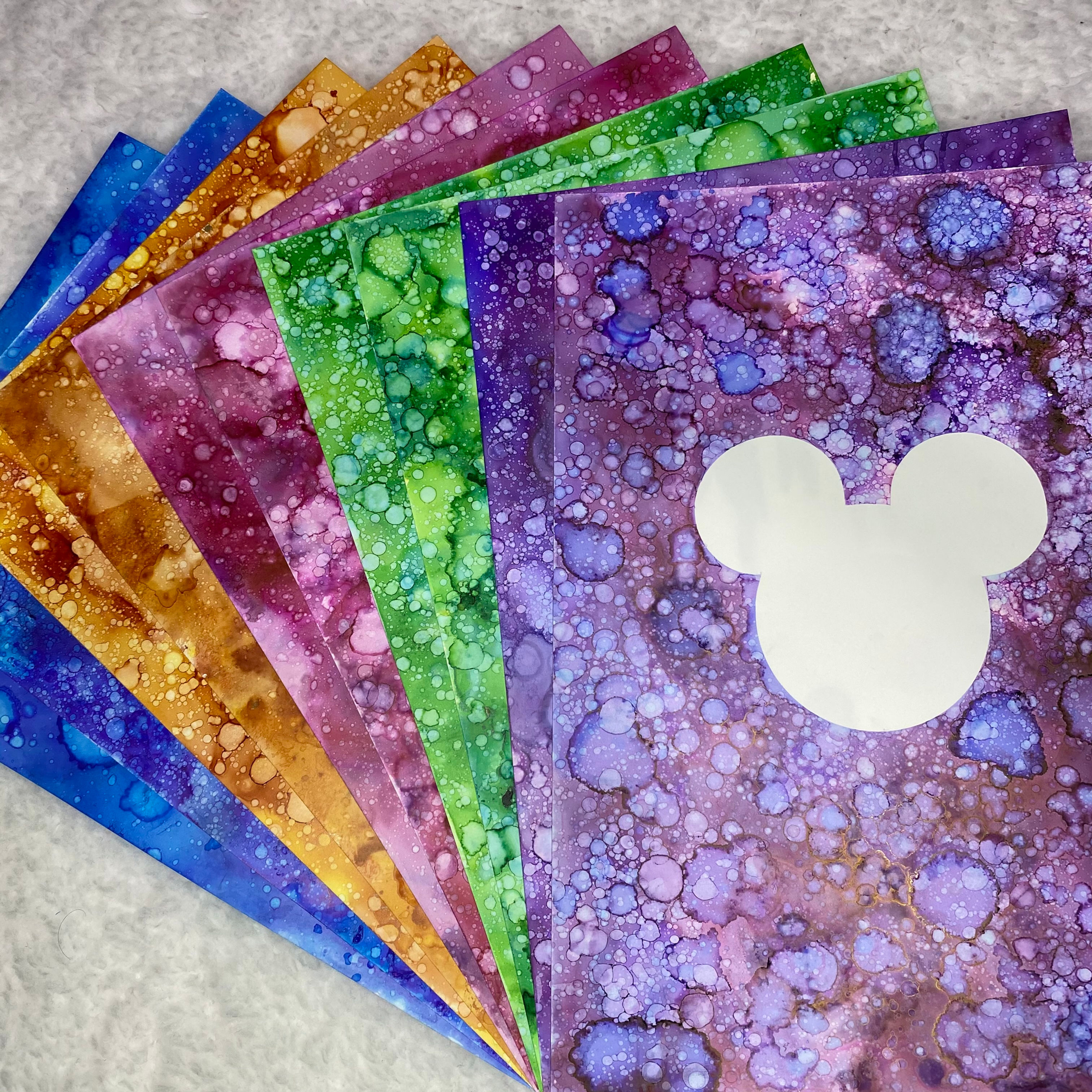 Disney Inspired Alcohol Ink Art/Painting | Mickey Head Silhouette