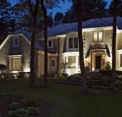 Minnesota home after PermaLit installation with vibrant permanent holiday and architectural lighting.