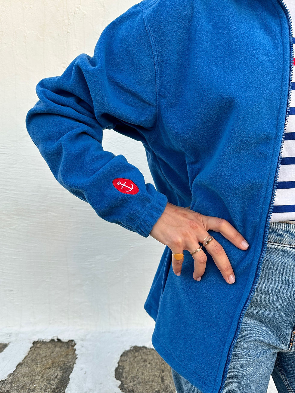 Thumbnail: AGANTA • royal blue fleece zipper