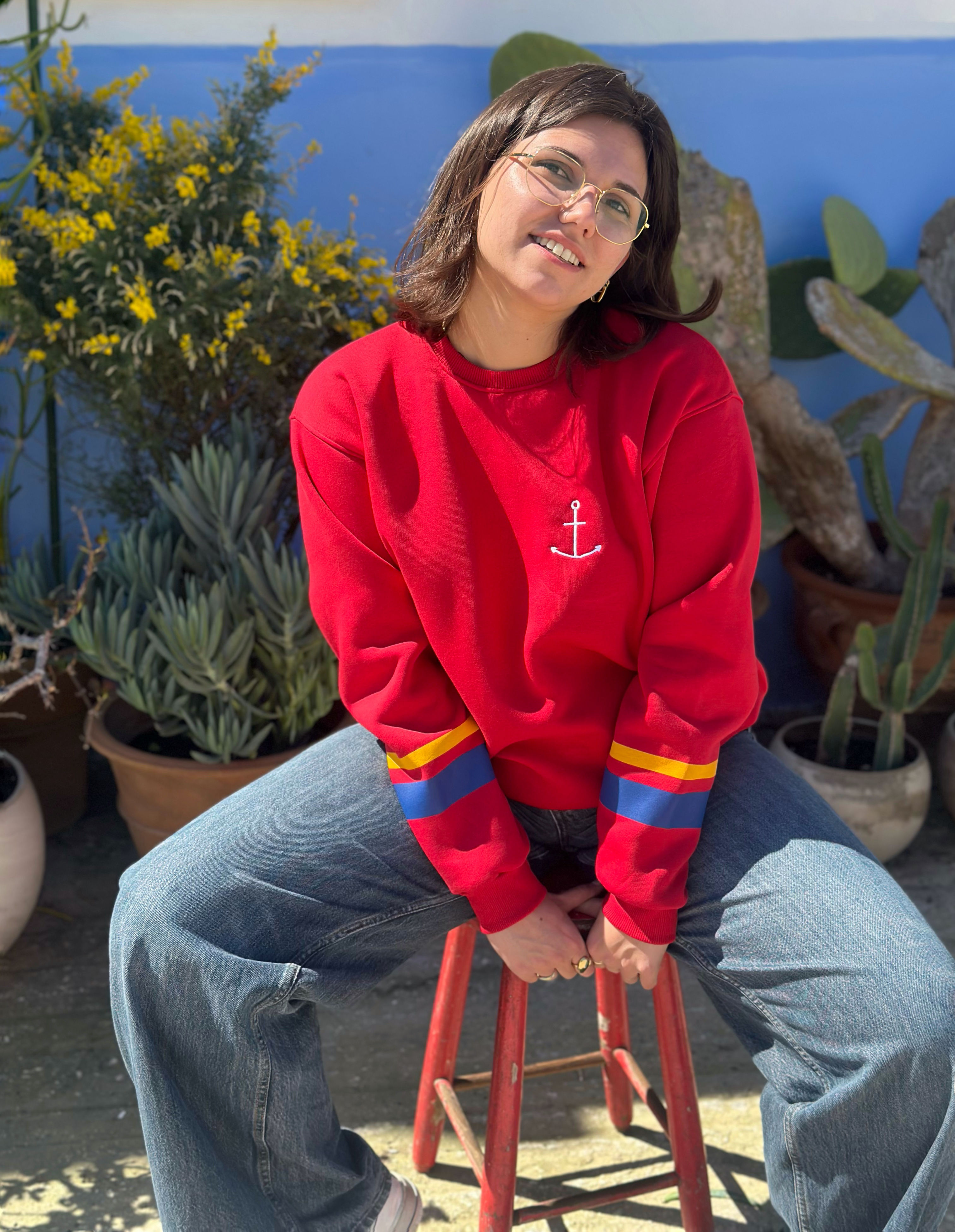 AGANTA • red sweater