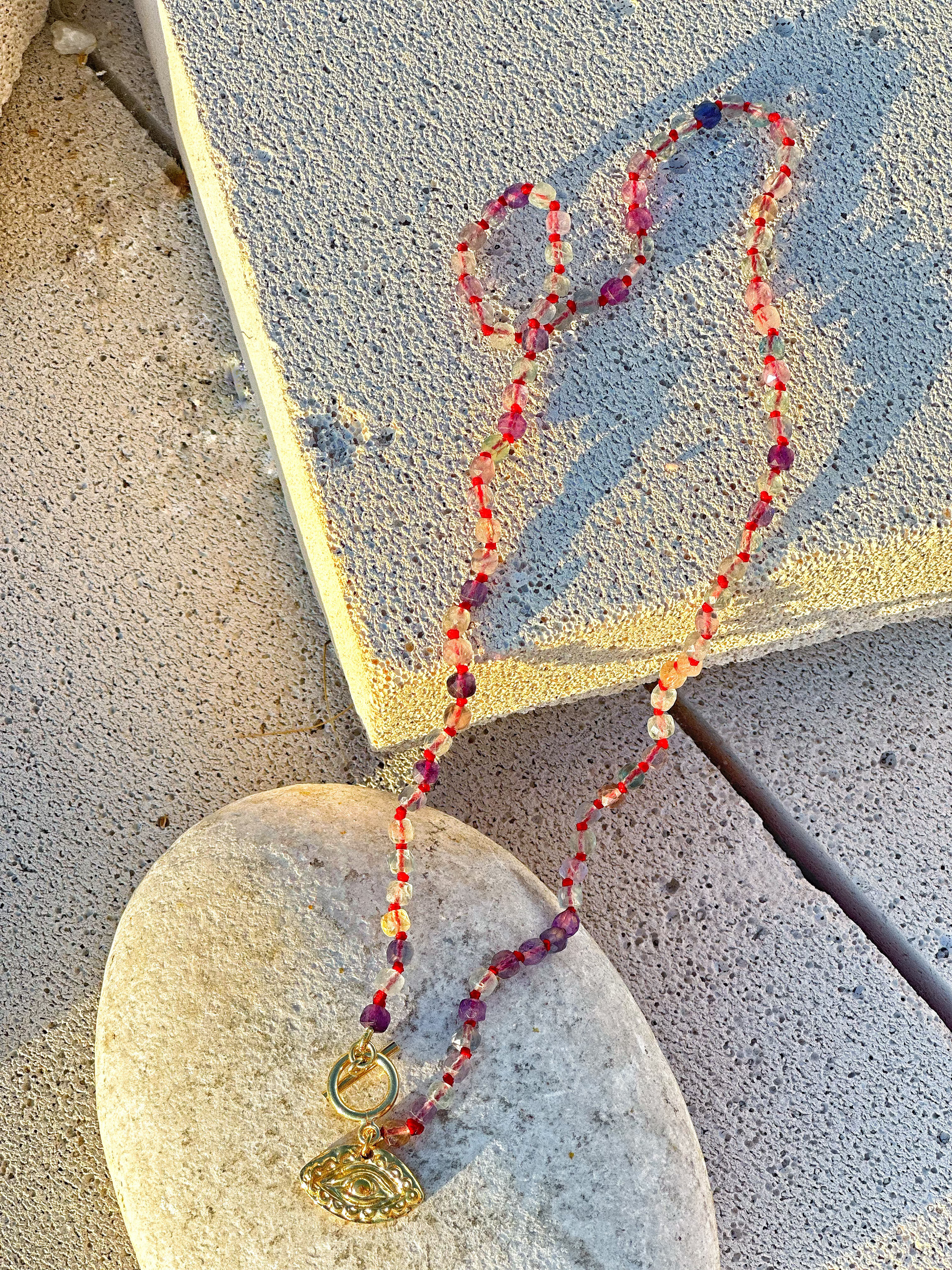"UNDER THE SEA" / small fluorite necklace