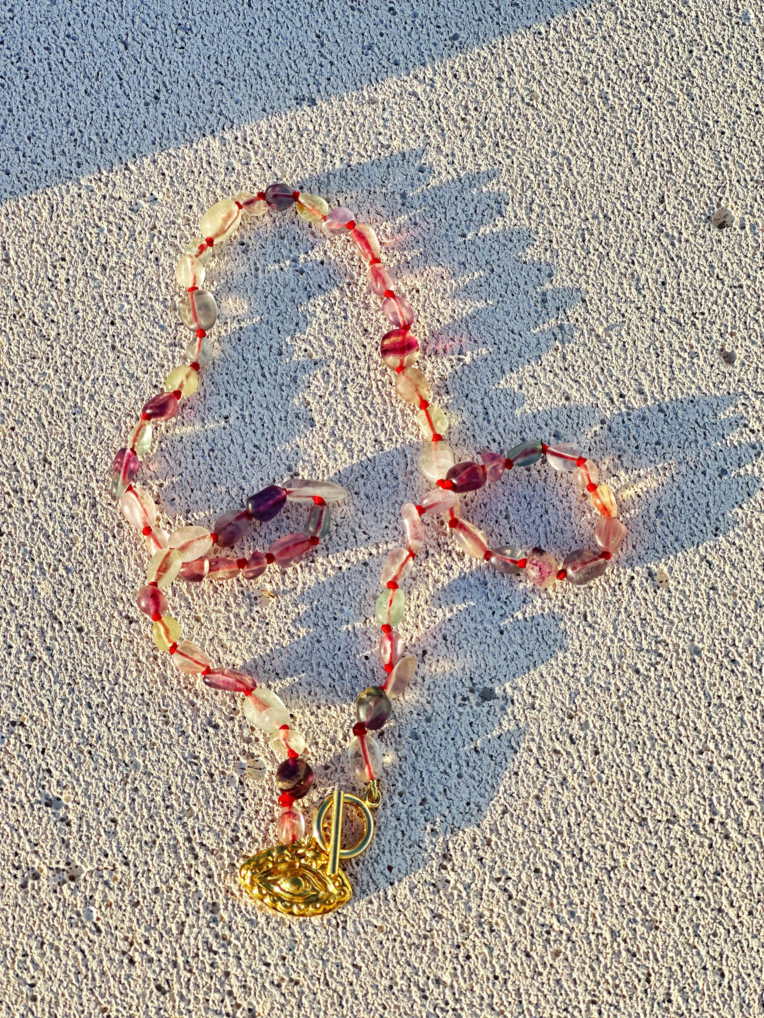 "UNDER THE SEA" / large fruorite necklace