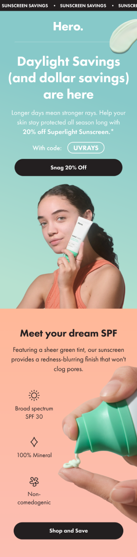 8 Start of Daylight Savings (Sunscreen 20% Off Highlight) 1