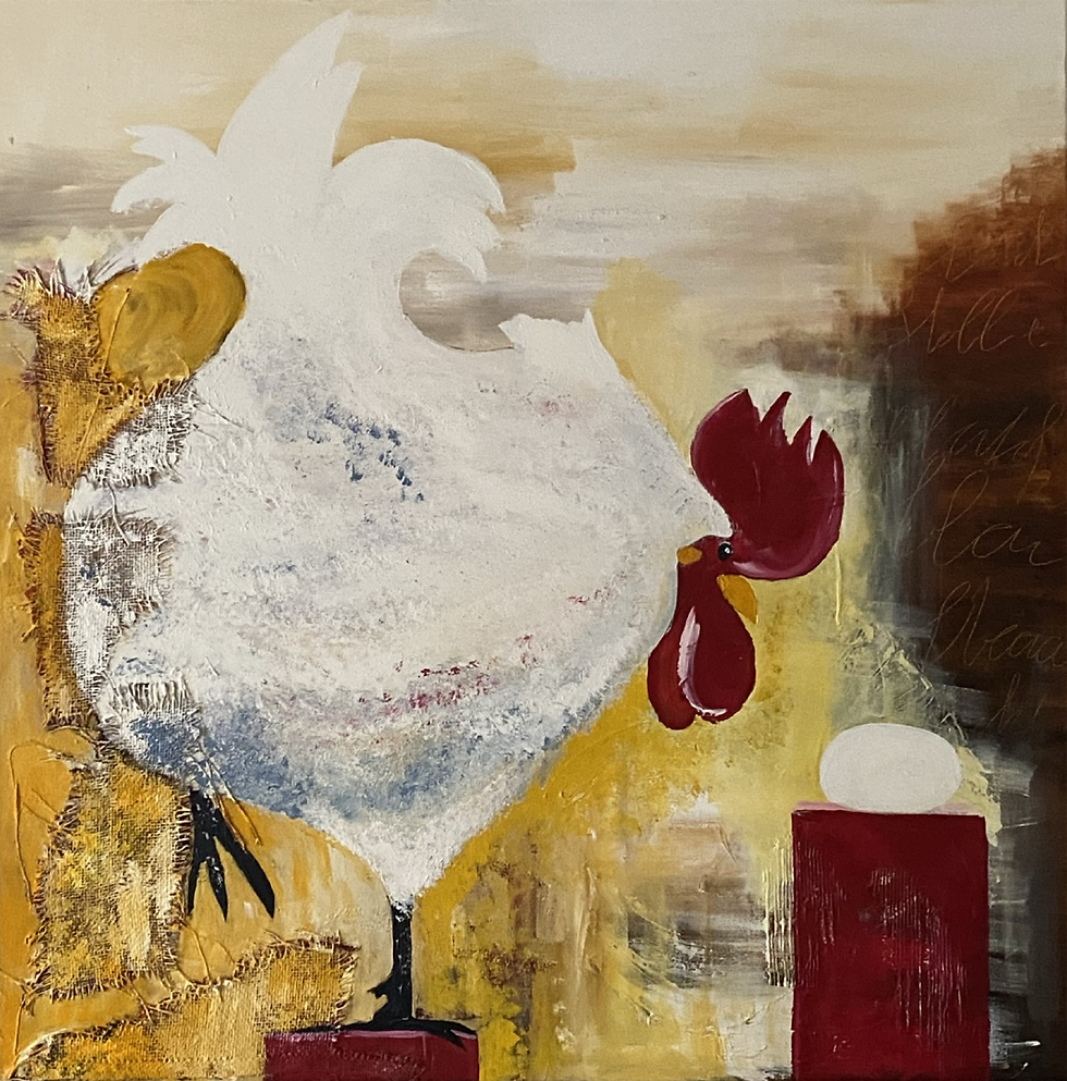 schilderij-met-kip-en-ei