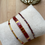 Miniature : 3 bracelets half tila bordeaux transparent