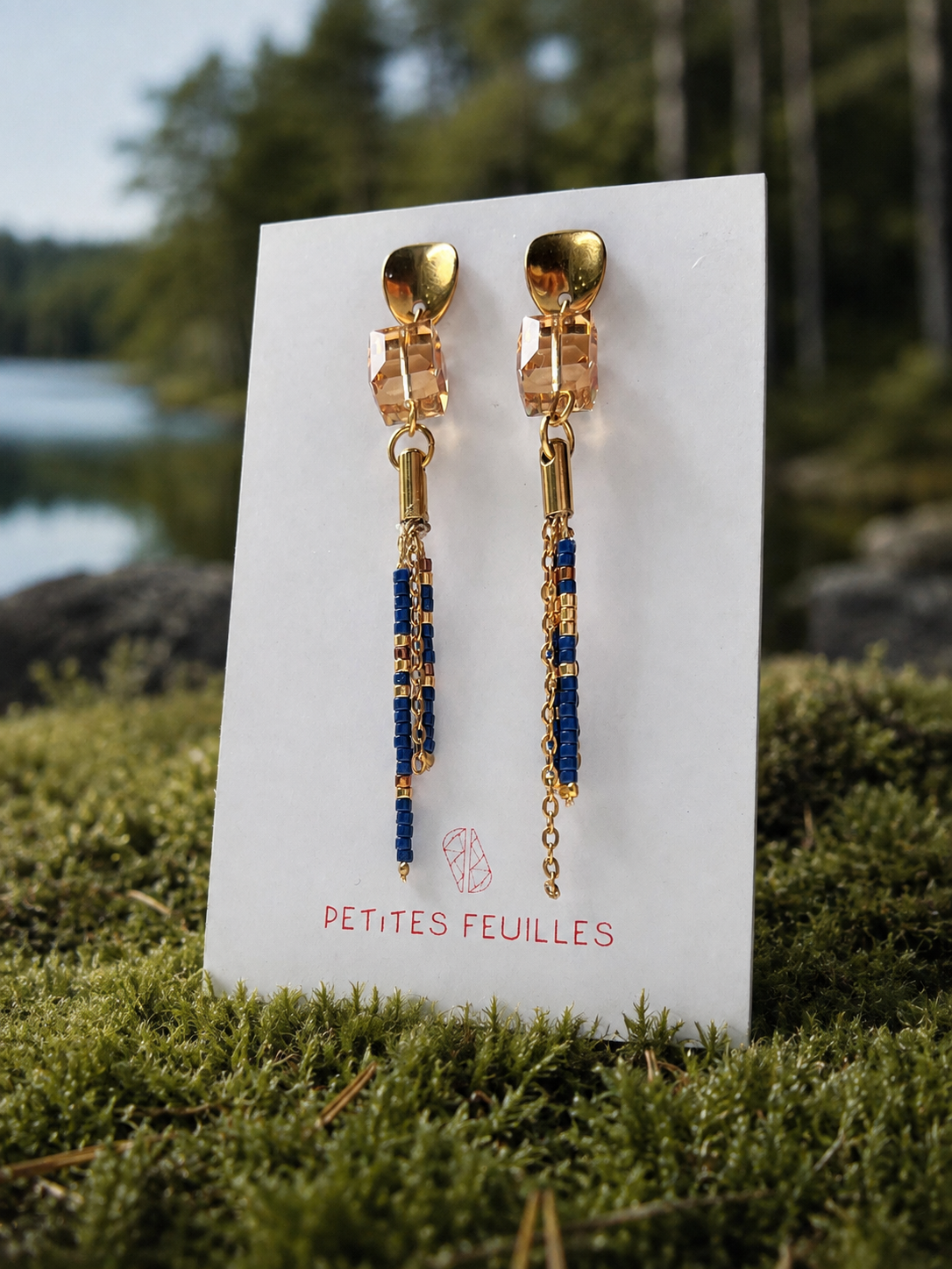 Boucles d'oreilles SADE bleu