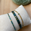 Miniature : 3 bracelets half tila bleu vert irisé