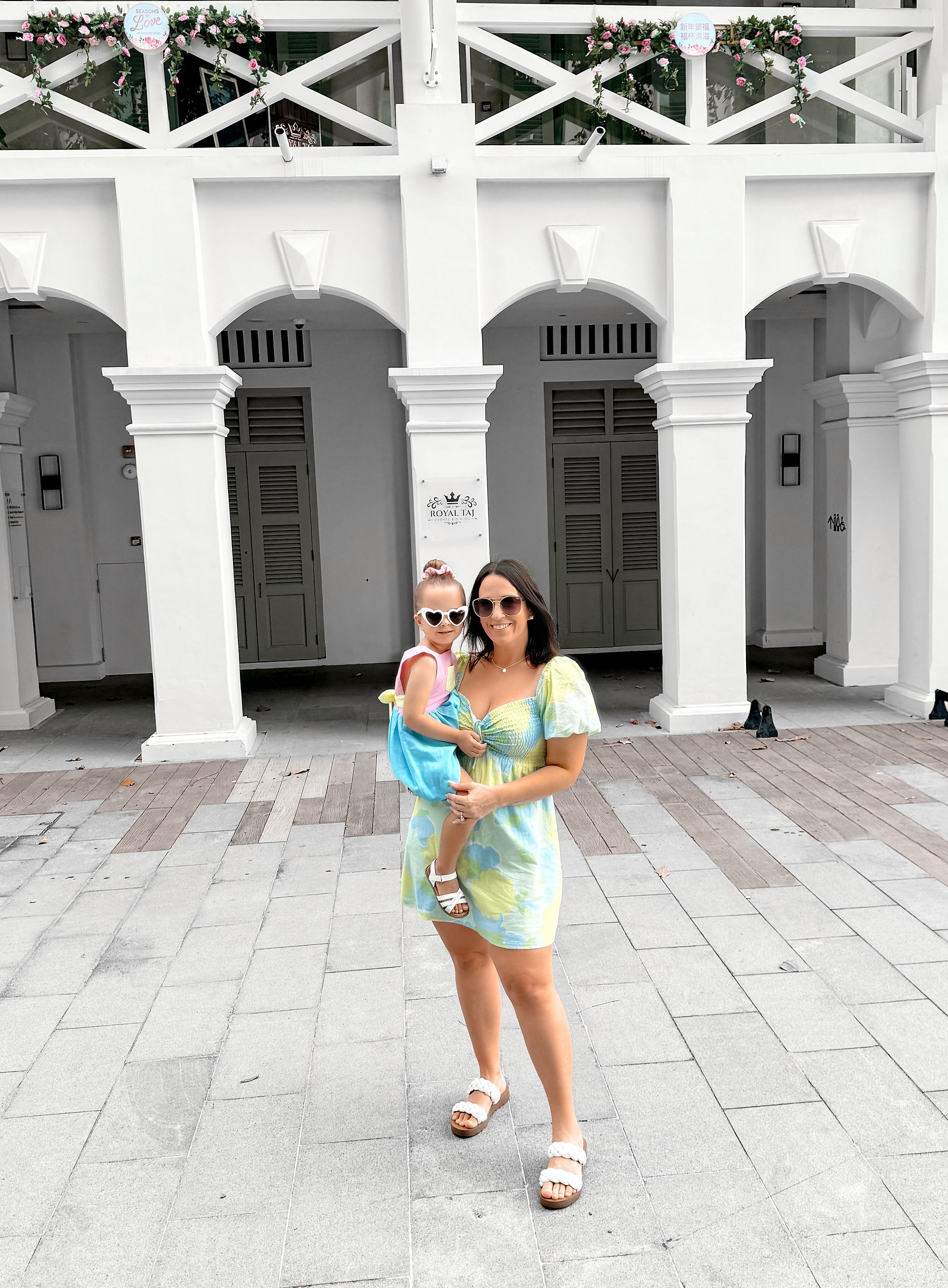 Woman and Girl outside Village Hotel Sentosa
