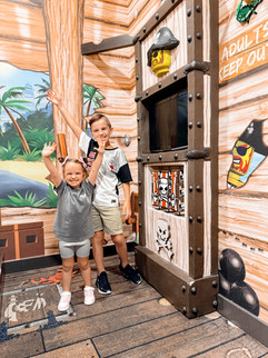 Kids in a Pirate room at Legoland