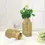 Thumbnail: 1pc Boho Glass Vase With Wicker Overlay