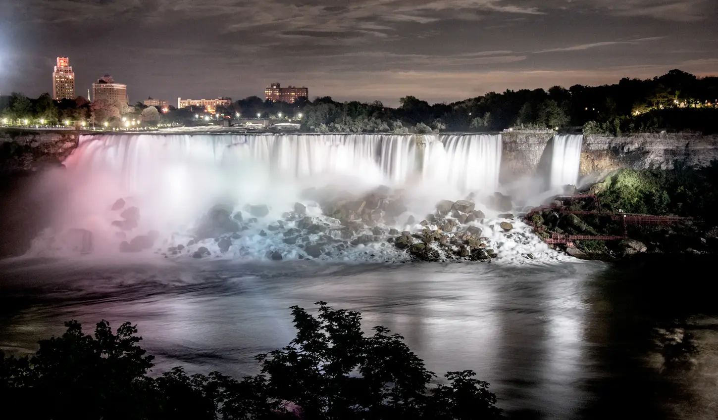 Night & Cityscape Fine-Art Photography by Blake Ferguson depicts Niagara Falls at Night in Ontario, Canada.
